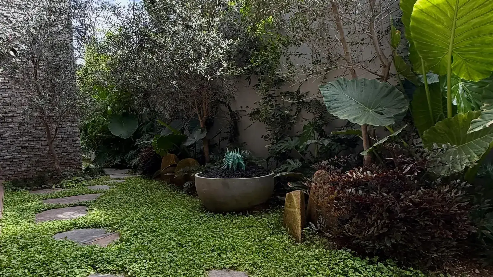 Sheltered Courtyard Garden - Hollow Oak Landscaping, Sandwich IL