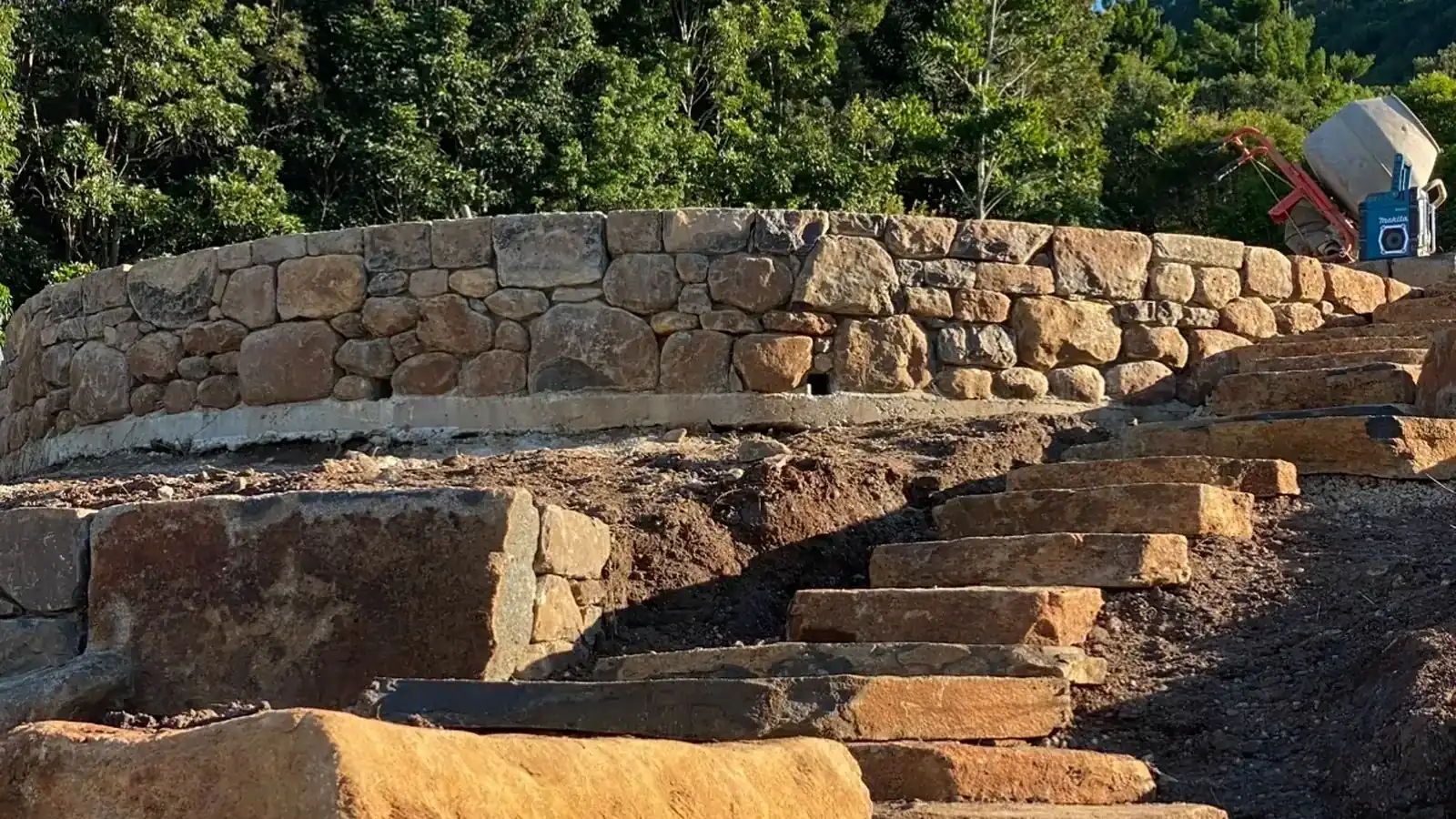 Stone Walls & Boulder Steps - Hollow Oak Landscaping, Sandwich IL
