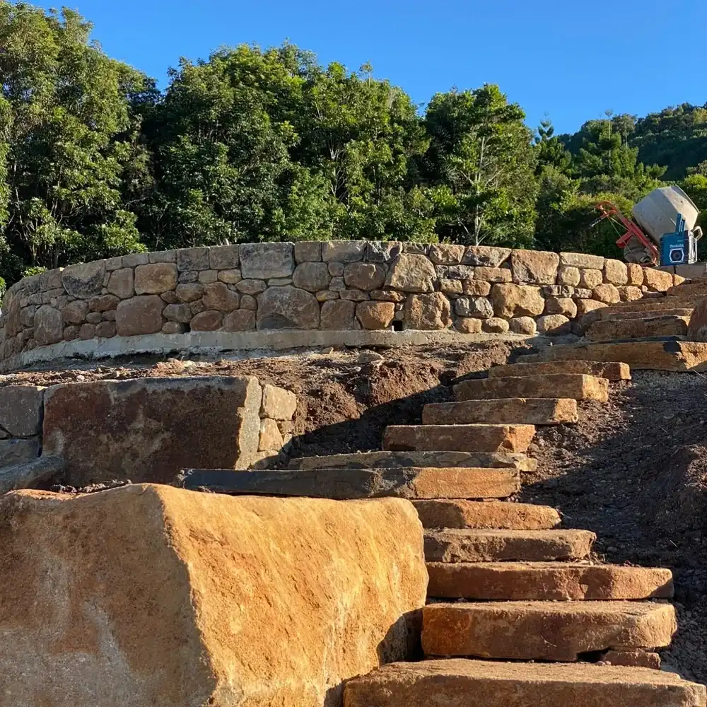 Stone Walls & Boulder Steps