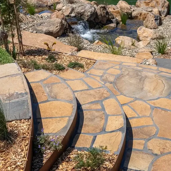 Front walkway and lawn after installation