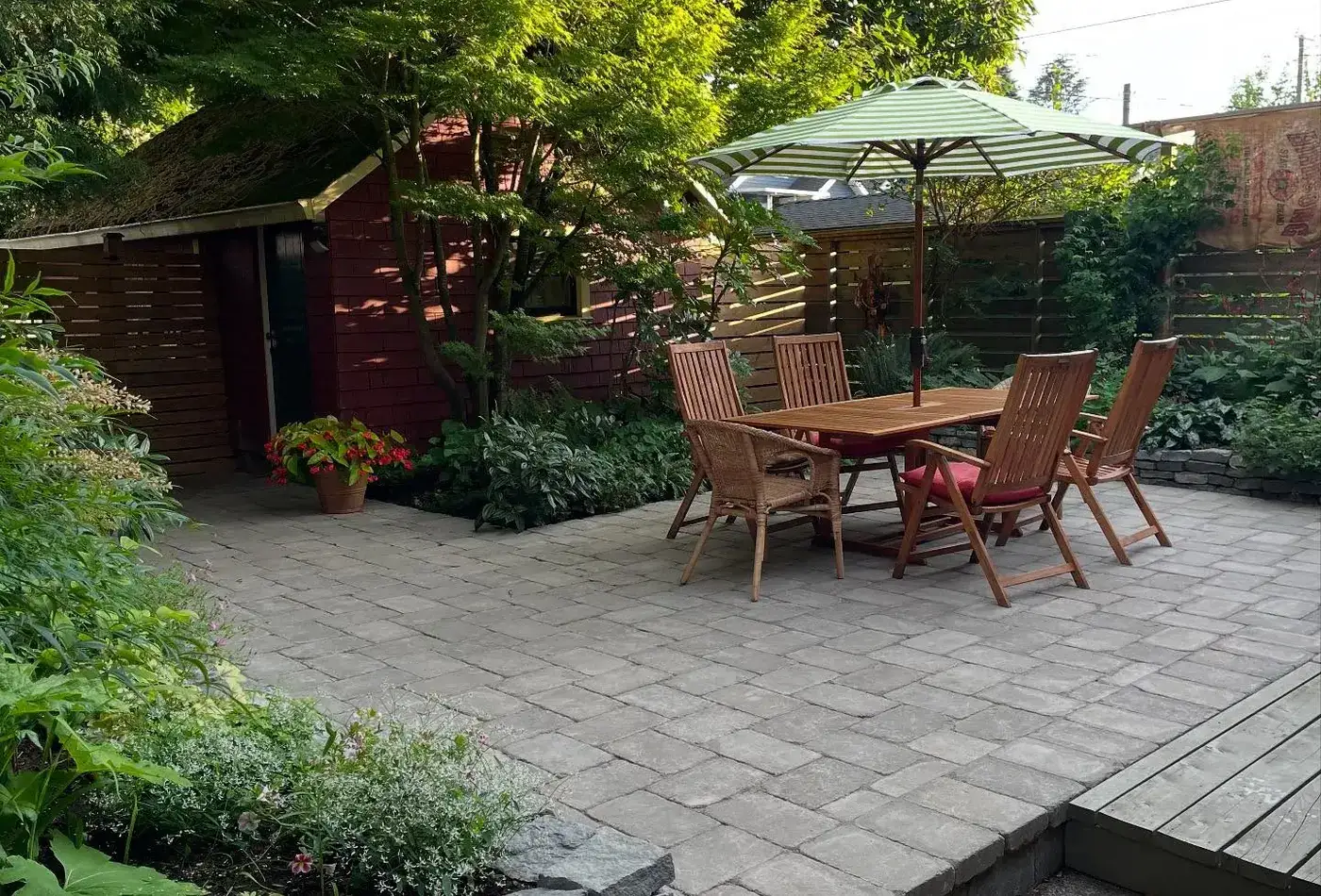 Paver Patios installation by Hollow Oak Landscaping